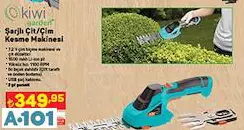 KİWİ GARDEN ŞARJLI ÇİM KESME MAKİNESİ